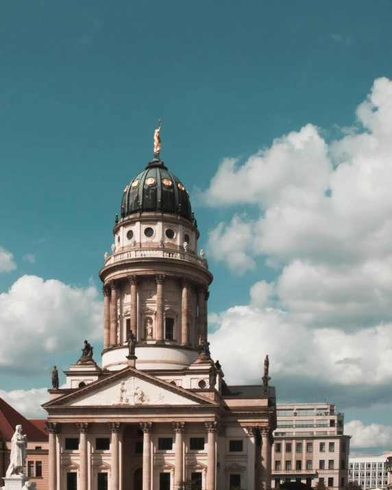 a large building with a clock tower on top of it, pexels contest winner, berlin secession, lgbtq, neoclassical tower with dome, thumbnail, churches
