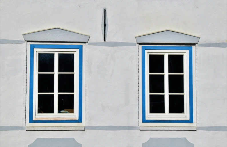 a fire hydrant sitting in front of two windows, inspired by Ben Nicholson, pexels contest winner, postminimalism, white and blue, swedish house, windows and walls :5, steel window mullions