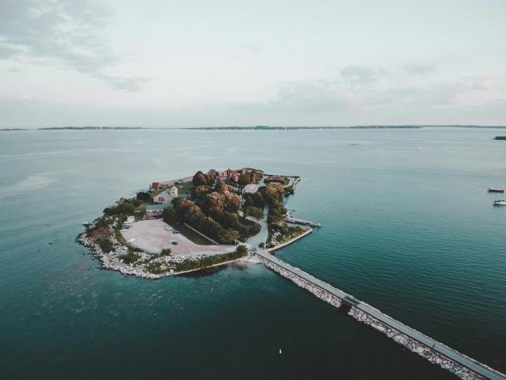 an island in the middle of a body of water, pexels contest winner, biennale, kingslanding, unsplash 4k, slight overcast