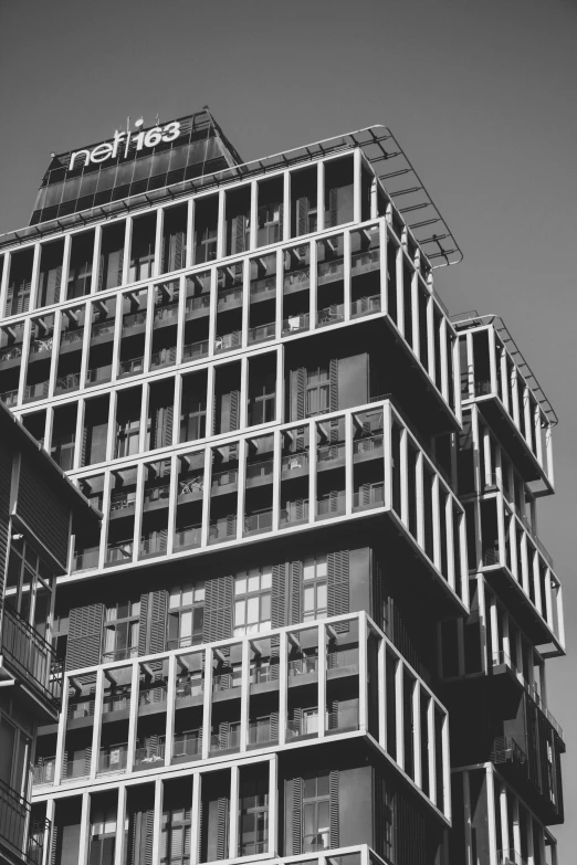 a black and white photo of a tall building, neoism, hemera, neofuture, met collection, high quality image