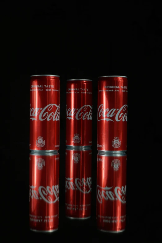 three cans of coca cola cola cola cola cola cola cola cola cola cola cola cola cola cola, pexels, hyperrealism, standing with a black background, photographed for reuters, hyper realistic detailed, rays