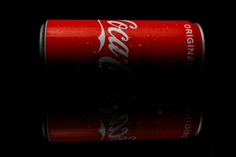 a can of coke sitting on top of a table, unsplash, hyperrealism, on a black background, octane render unreal engine 8 k, portrait photo, unreal engine realistic render