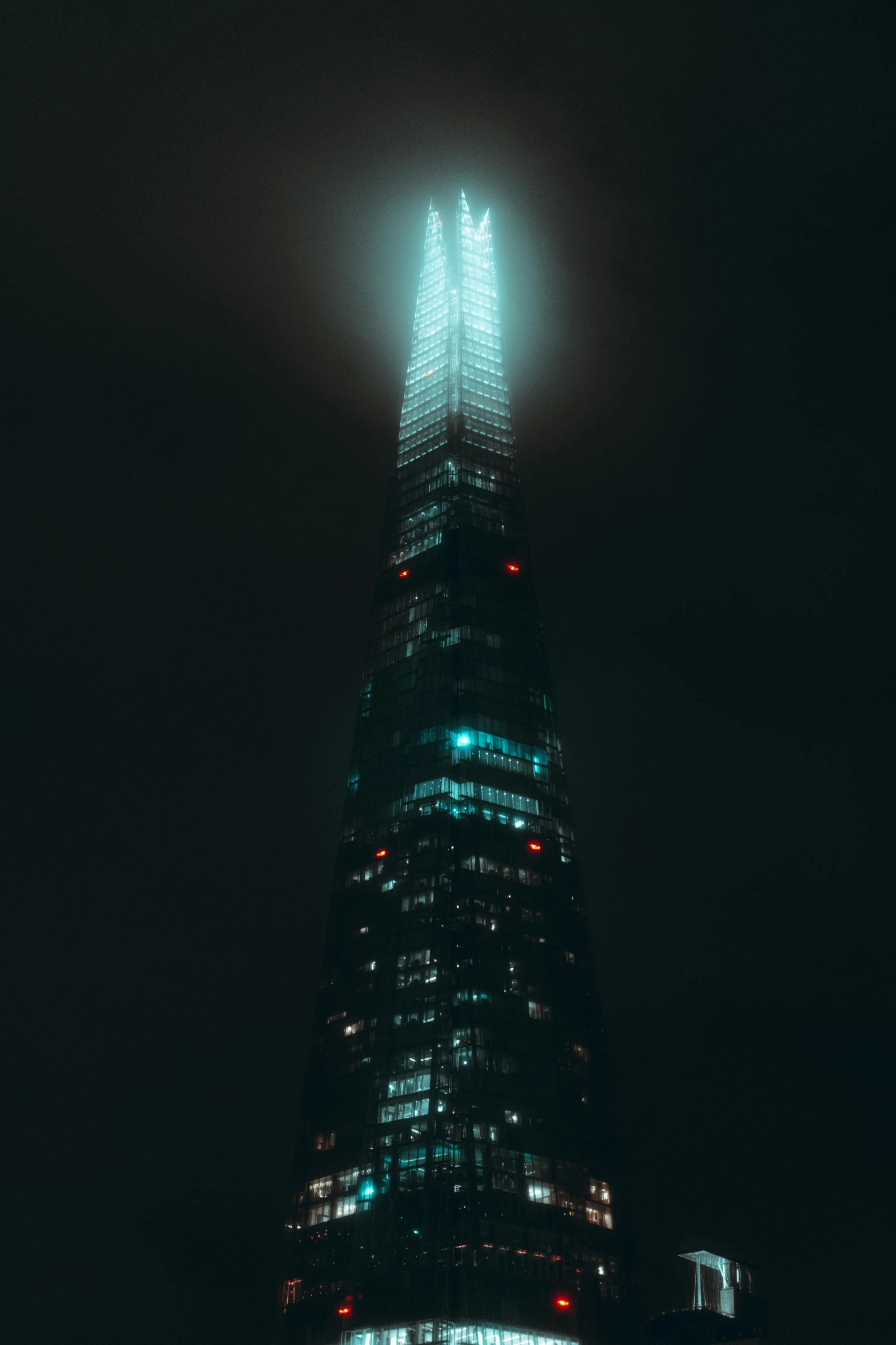 the shard of the shard of the shard of the shard of the shard of the shard of the shard of, an album cover, by Beeple, low quality photo, 2040, pale green glow, taken with sony alpha 9