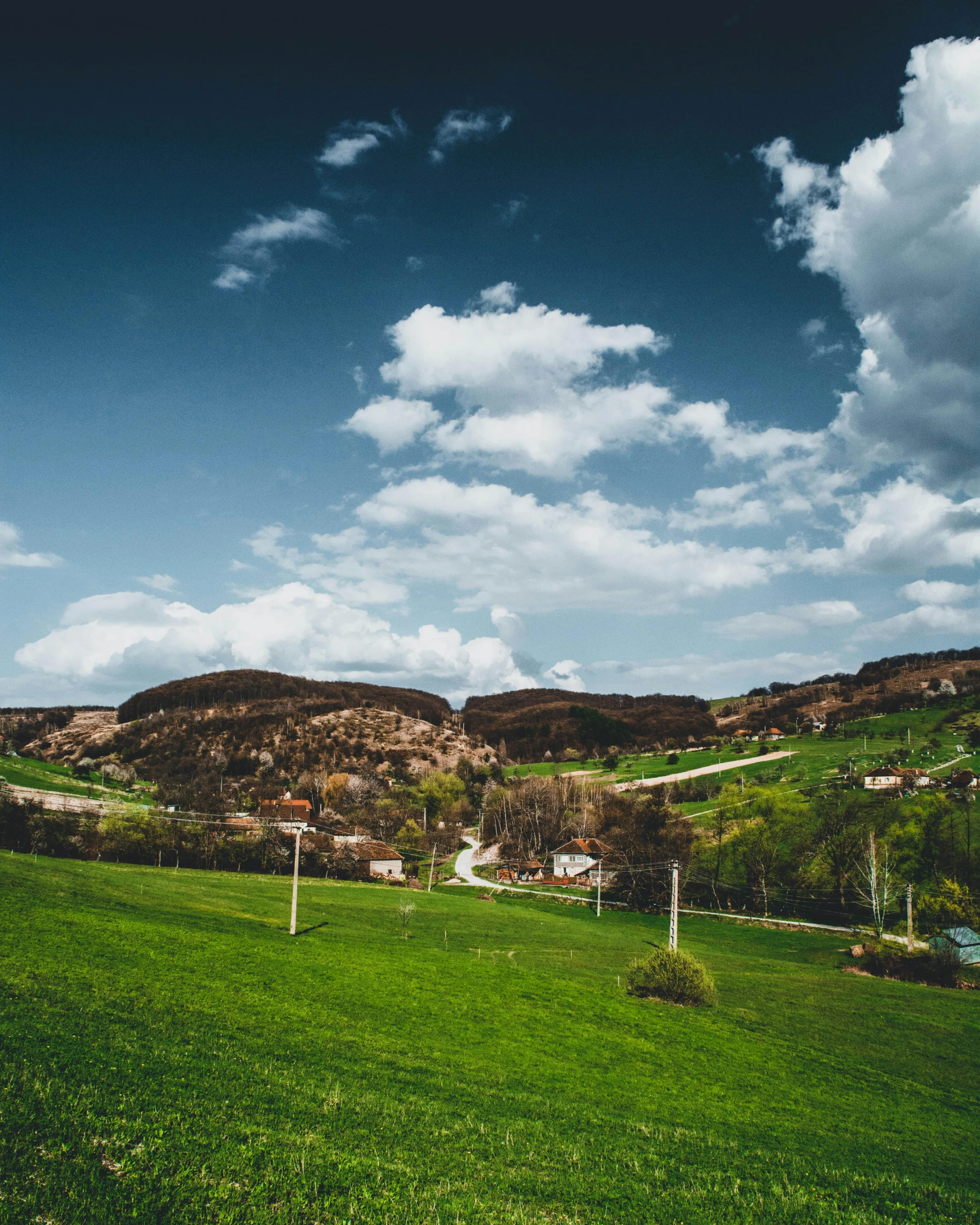 a lush green field with mountains in the background, pexels contest winner, renaissance, swedish countryside, on a hill, snapchat photo, small town surrounding