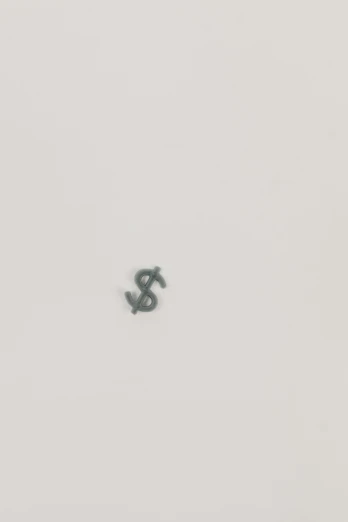 a black and white photo of a dollar sign, by Awataguchi Takamitsu, conceptual art, very tiny, productphoto, a green, dan witz