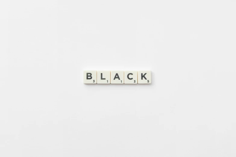 the word black spelled in scrabbles on a white surface, trending on unsplash, visual art, vantablack, dark brown skin, 🦩🪐🐞👩🏻🦳, courtesy of moma