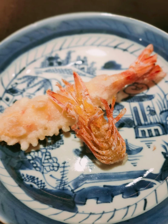 a close up of a plate of food on a table, by Katsukawa Shun'ei, ghost shrimp, thumbnail, けもの, shinjuku