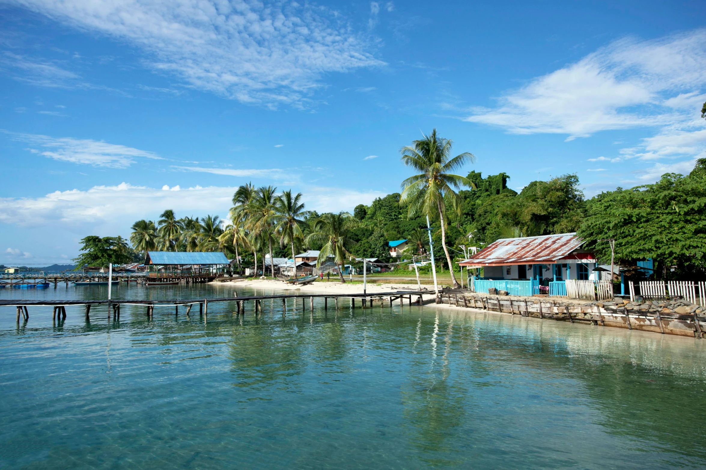 a dock in the middle of a body of water, hurufiyya, beachfront, avatar image