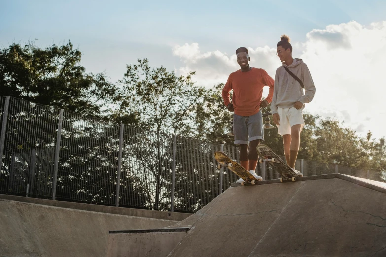 a couple of men standing on top of a skateboard ramp, 15081959 21121991 01012000 4k, alana fletcher, guide, dan mumfor