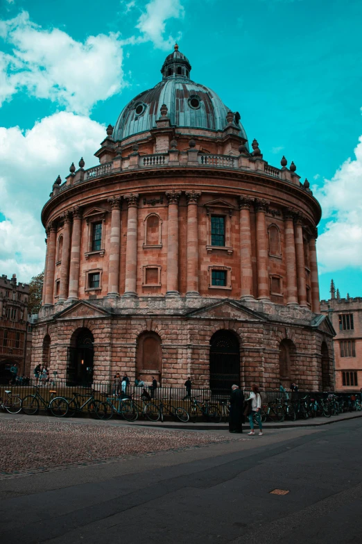 a large building with a dome on top of it, pexels contest winner, renaissance, daniel oxford, ox, low quality photo, square