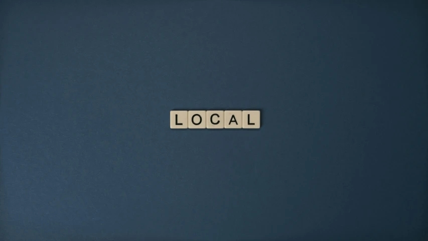 a wooden block with the word local written on it, pixabay, regionalism, alessio albi, navy, thumbnail, local bar