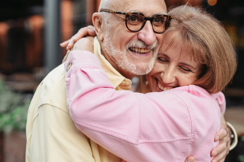 a man and a woman hugging each other, pexels contest winner, portrait of hide the pain harold, wearing medium - sized glasses, 15081959 21121991 01012000 4k, coloured