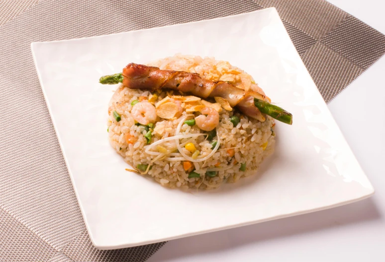 a close up of a plate of food on a table, al chang, square, premium, fan favorite