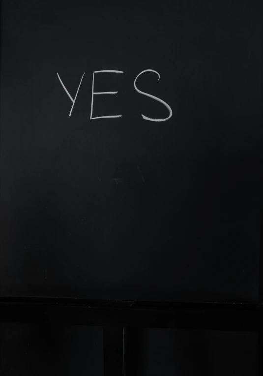 a blackboard with the word yes written on it, an album cover, hegre, 2 0 0 5, 1 5 6 6, 1 / 1 2 5