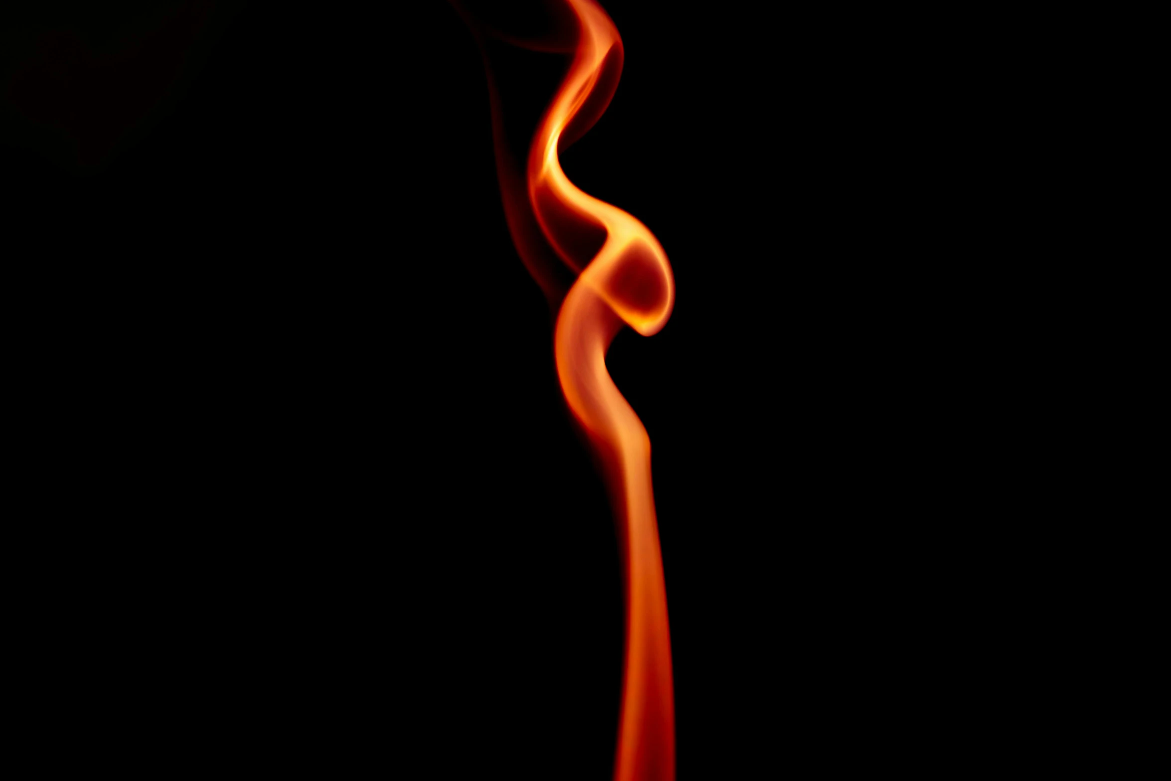 a close up of a fire on a black background, a picture, by Jan Rustem, figuration libre, twisting vapour, a tall, profile picture, illustration!