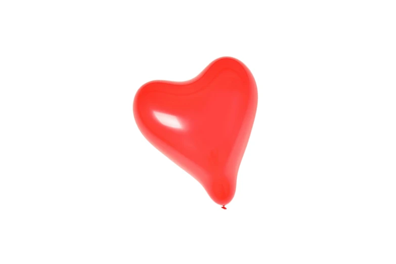 a red heart shaped balloon floating in the air, pexels, art deco, low quality 3d model, high resolution print :1 red, party balloons, miniature product photo