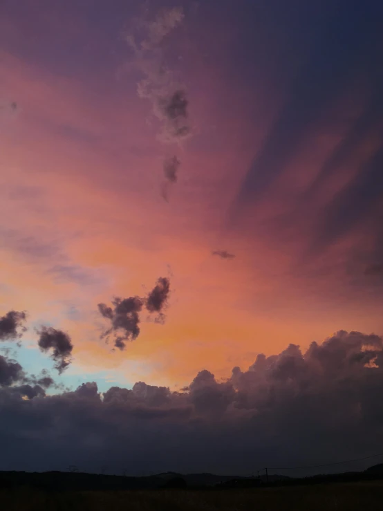 a sky that has some clouds in it, pexels contest winner, romanticism, ☁🌪🌙👩🏾, heavenly colors, crepuscule, interstellar stormy bright sky