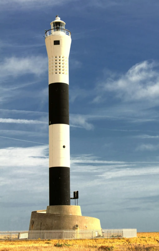 a black and white lighthouse sitting on top of a sandy beach, by Dave Allsop, dada, ventilation shafts, lisbon, nasa, panoramic