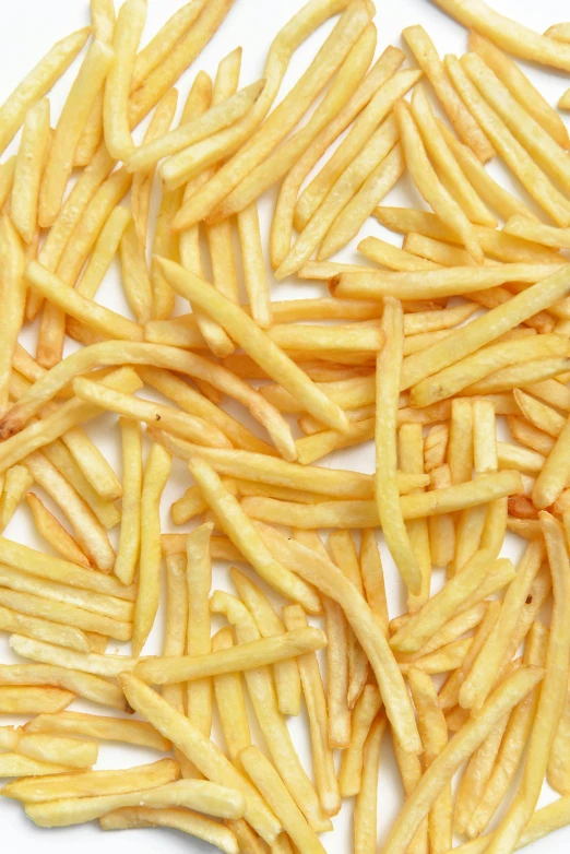 a pile of french fries on a white surface, pexels, figuration libre, where's wally, frying nails, rectangle, 64x64