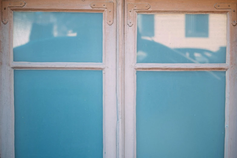 a red fire hydrant sitting in front of a window, inspired by Elsa Bleda, unsplash, postminimalism, light-blue, french door window, diptych, translucent white skin