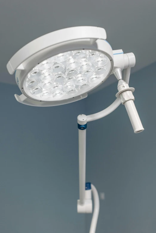 a close up of a light on a ceiling, surgery table, nadir lighting, amanda lilleston, detailed product shot