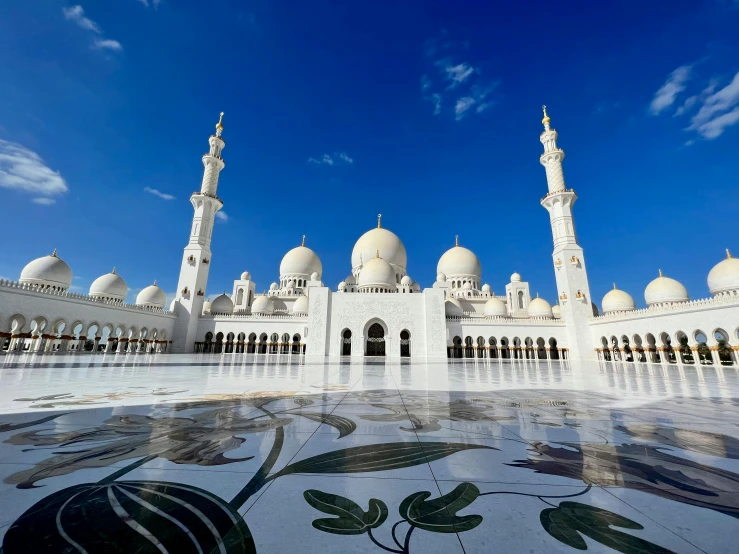 a large white building with many white domes, pexels contest winner, arabesque, arab inspired, glossy surface, heat shimmering, official photo