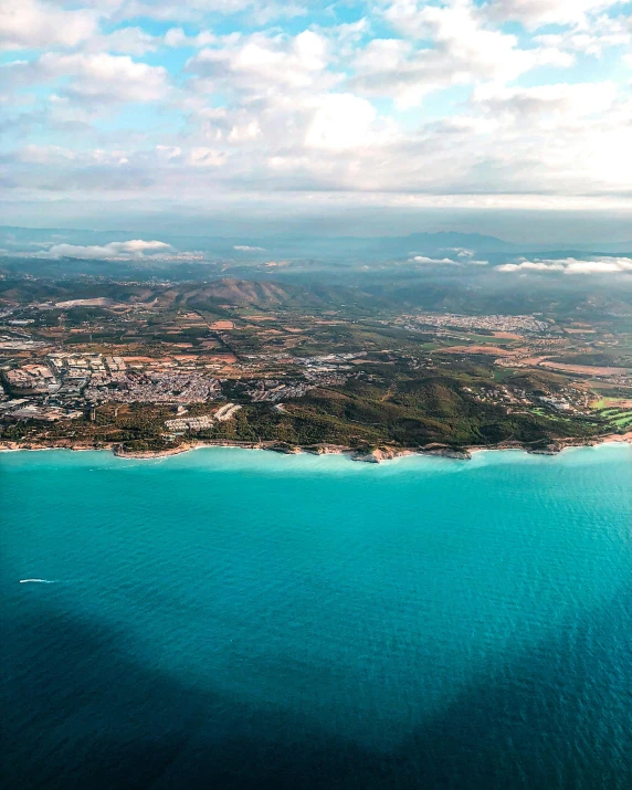 an aerial view of a large body of water, costa blanca, instagram picture, thumbnail, university