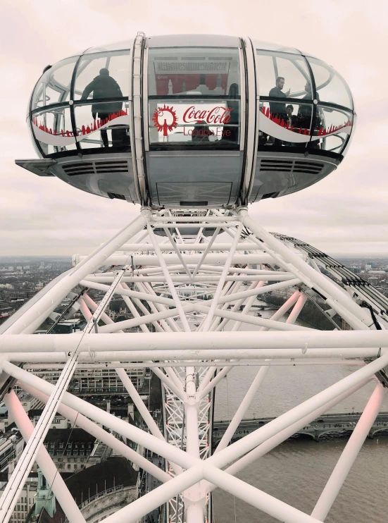 a coca cola cola cola cola cola cola cola cola cola cola cola cola cola cola cola cola, inspired by Buckminster Fuller, pexels contest winner, london eye, trending on vsco, sitting in a crane, 🎀 🍓 🧚