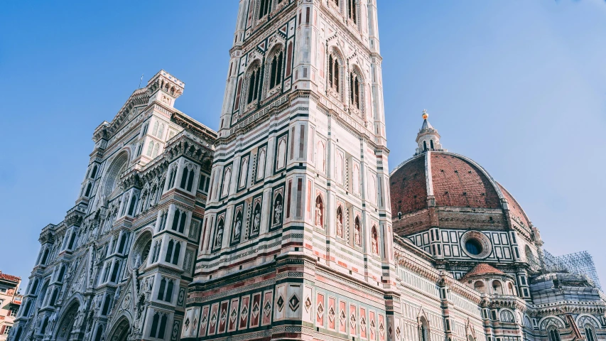 a tall building with a clock on top of it, by Julia Pishtar, pexels contest winner, renaissance, filippo brunelleschi, square, thumbnail, multicoloured