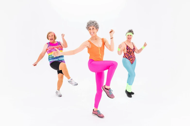 a group of older women doing zumba zumba zumba zumba zumba zumba zumba zumba zumba zumba zumba, an album cover, pexels, figuration libre, set against a white background, retro and 1 9 8 0 s style, 15081959 21121991 01012000 4k, parody