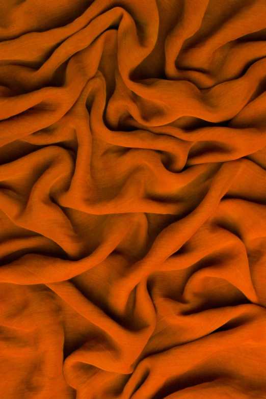 a close up view of an orange fabric, flowing lava, chiffon, movie clockwerk orange, venetian red