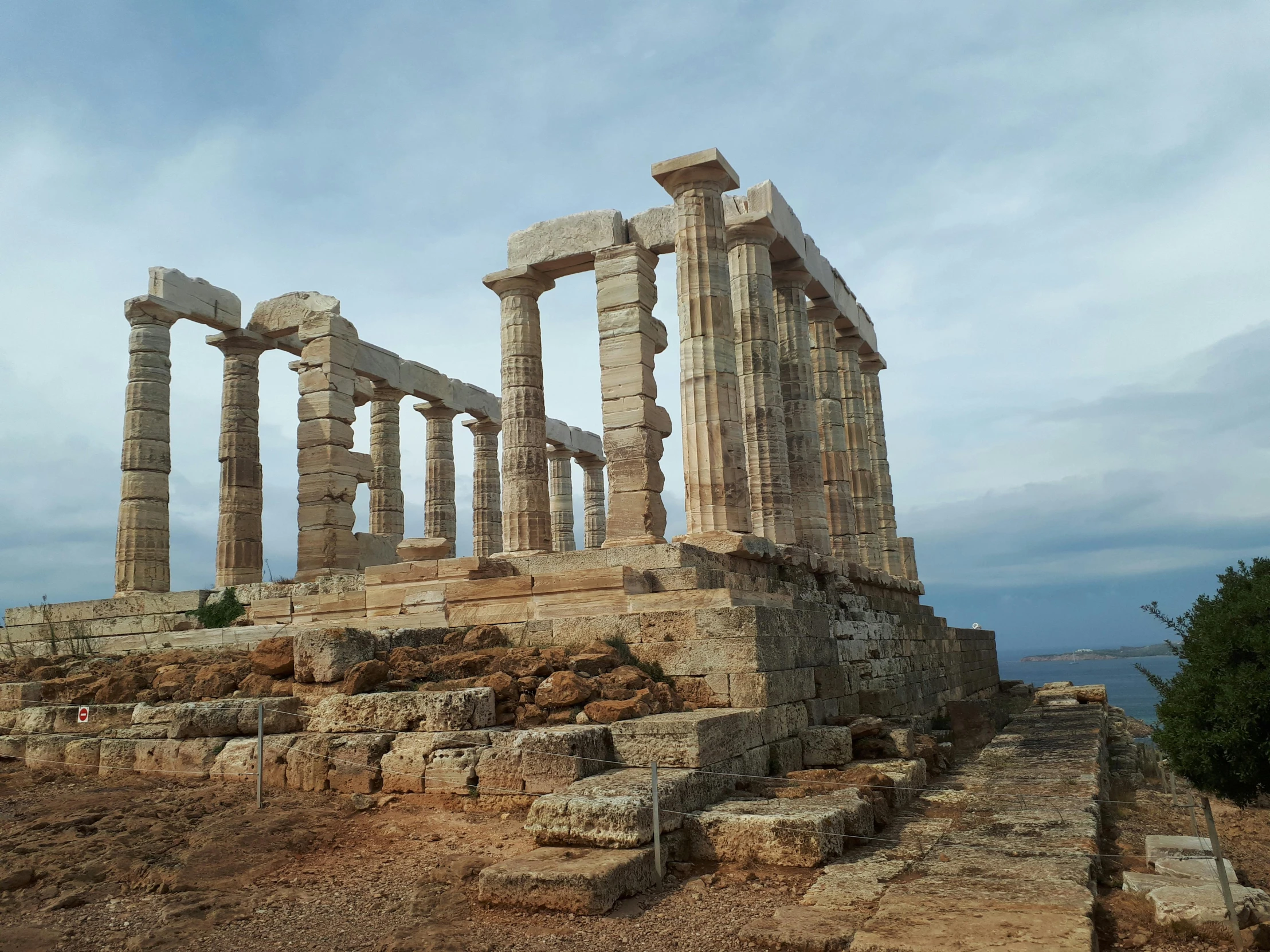 the ruins of the temple of posena, pexels contest winner, renaissance, poseidon, pink marble building, square, 🚿🗝📝