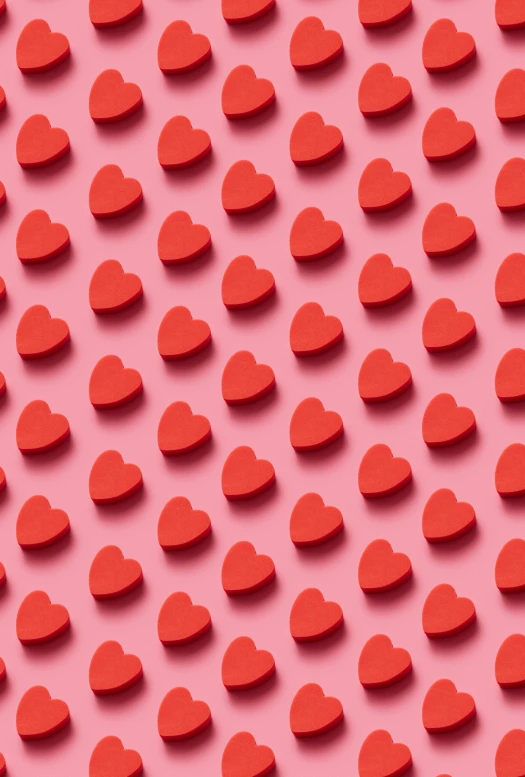 a lot of red hearts on a pink background, by Valentine Hugo, pexels, dating app icon, 256435456k film, patterned, aaron fallon