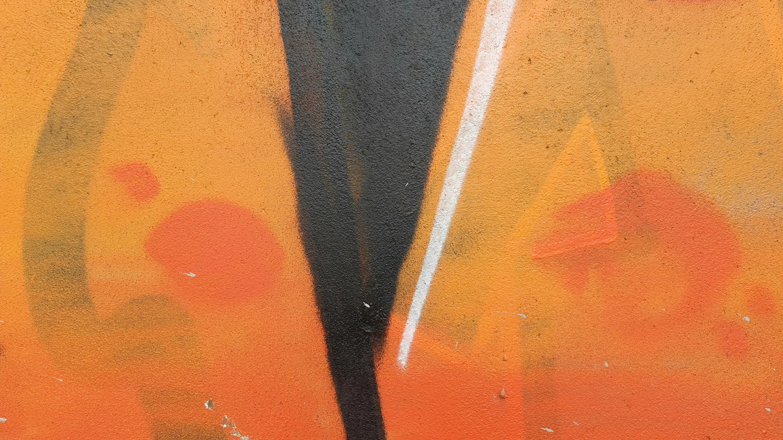 a red fire hydrant sitting next to a graffiti covered wall, an abstract painting, by Tony Tuckson, graffiti, black and orange, up close image, orange ray, ultrafine detail