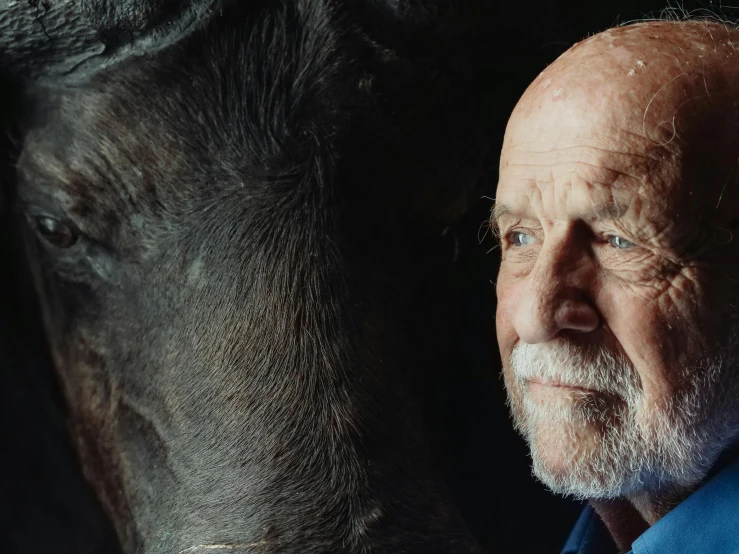 a man that is standing next to a horse, mike ehrmantraut, profile image, lpoty, eric carle