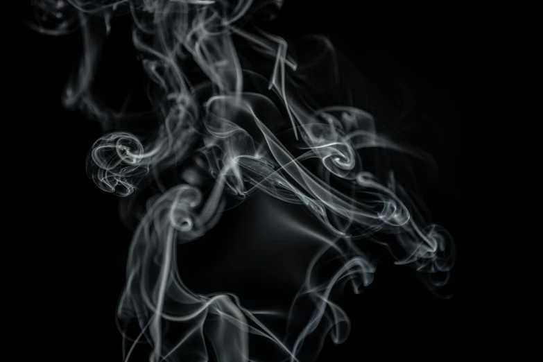 a close up of smoke on a black background, by Daniel Lieske, pexels contest winner, on a gray background, joints, ilustration, fumo