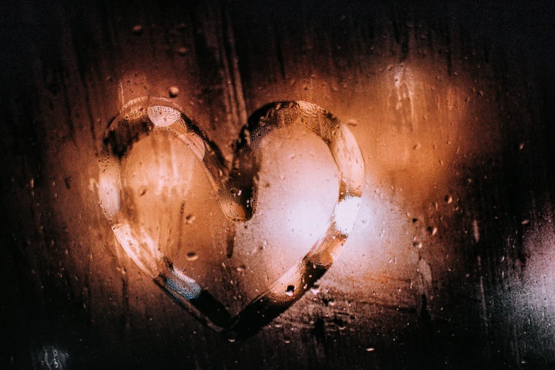a heart made out of ice on a rainy day, an album cover, pexels, romanticism, nightlight, 1999 photograph, window light, shot on hasselblad