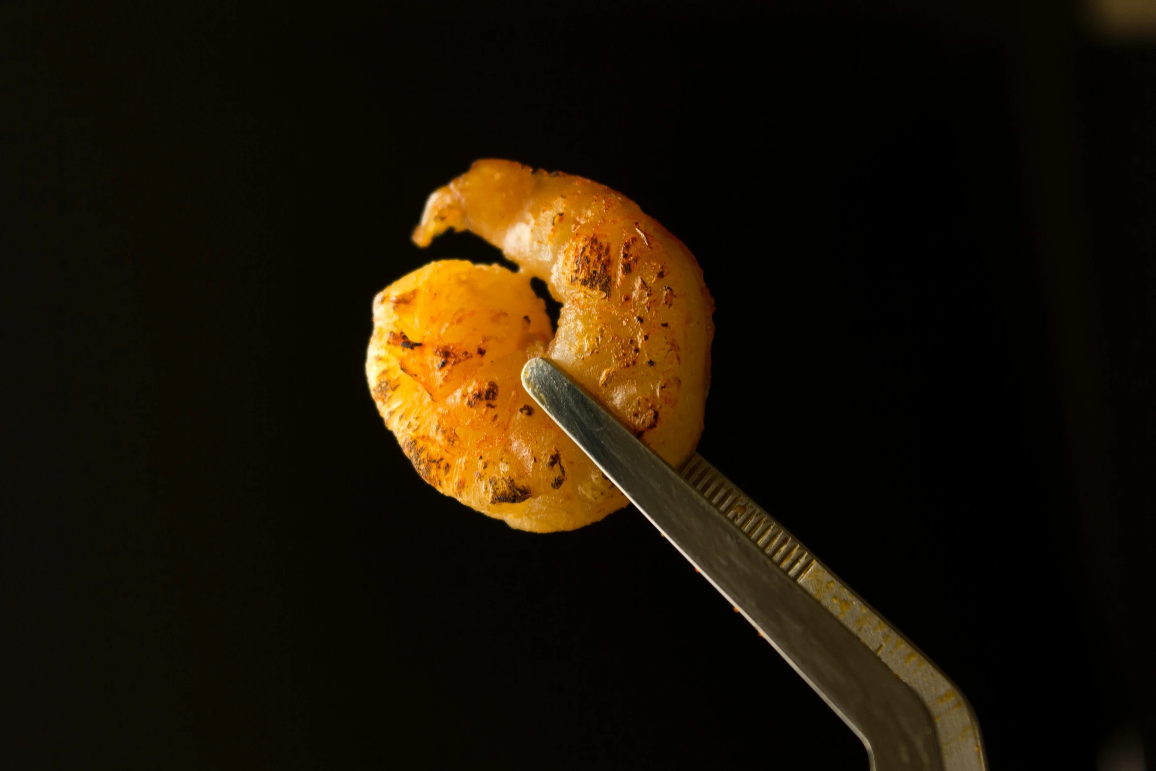 a close up of a piece of food on a fork, worm hole, detailed product image, spicy, fan favorite
