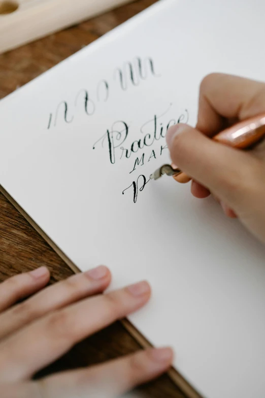 a person writing on a piece of paper, style lettering, elegant intricate, promo image, thumbnail