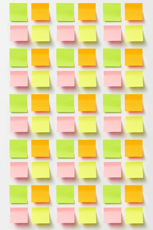 a bunch of post it notes hanging on a wall, pexels, square sticker, repeating pattern, promo image, set against a white background