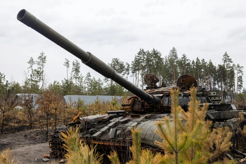 a tank that is sitting in the dirt, unsplash, auto-destructive art, burned forest, footage, stacked image, military base