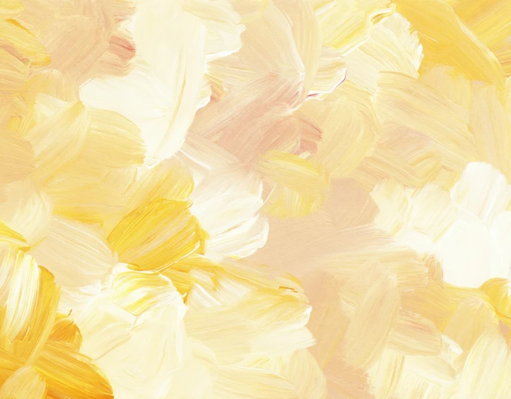 a painting of yellow and white flowers, an album cover, inspired by Alexandre-Évariste Fragonard, pexels, lyrical abstraction, gradient light yellow, chicken feathers, light blush, 1 0 2 4 farben abstract