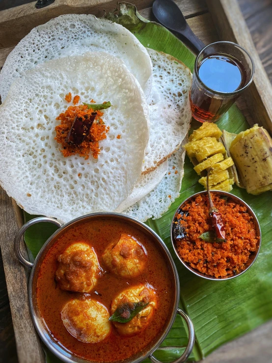 a tray that has some food on it, pexels contest winner, hurufiyya, kerala village, three michelin star, thumbnail, square