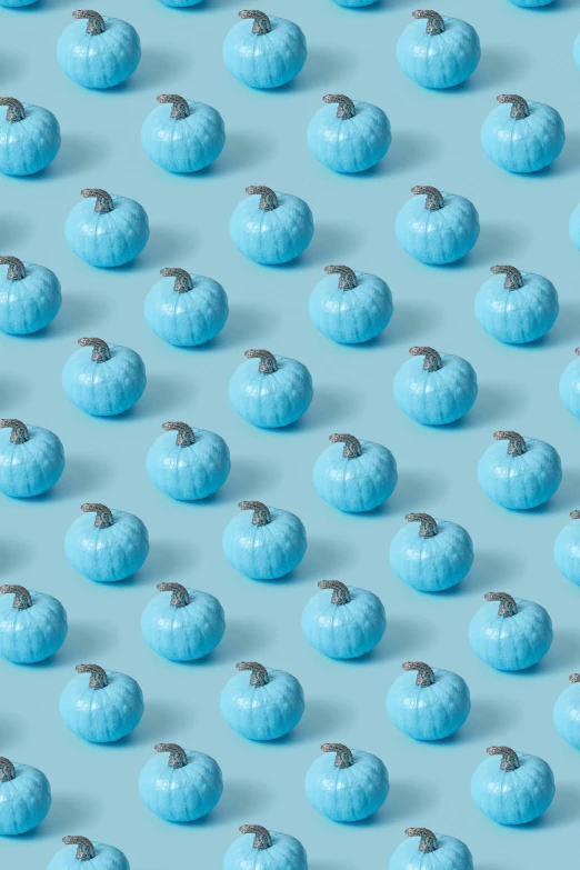 a group of blue apples sitting on top of a blue surface, pumpkin patch, at behance, repeating, profile image