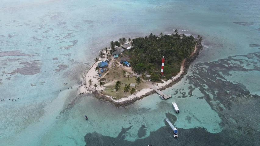 a small island in the middle of the ocean, pexels contest winner, hurufiyya, colombian, research station, flatlay, farol da barra