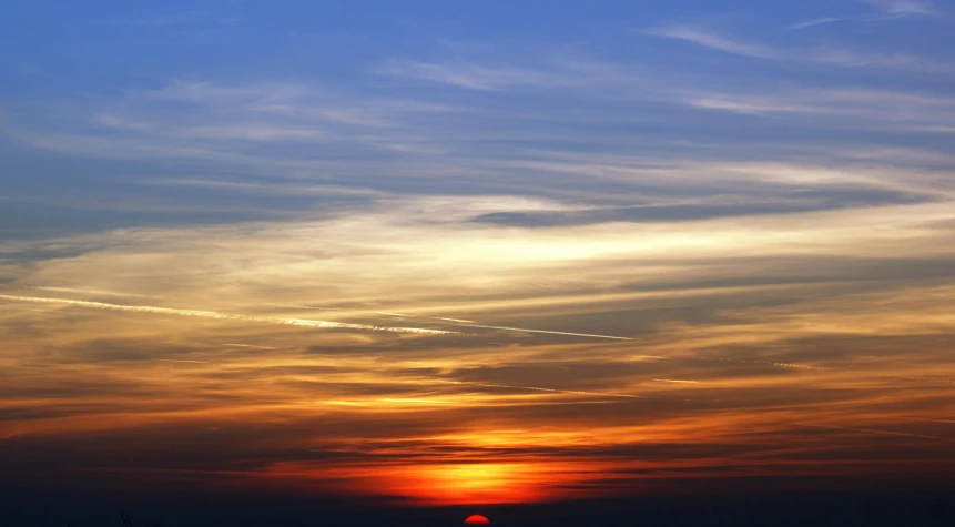 the sun is setting over a body of water, by Ian Fairweather, pexels contest winner, romanticism, contrails, orange to blue gradient, today\'s featured photograph 4k, portrait photo