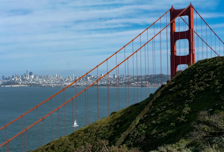 a view of the golden gate bridge in san francisco, california, pexels contest winner, renaissance, view from a distance, promo image, frank gehry, ultra high res