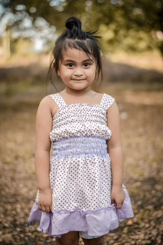 a little girl that is standing in the dirt, samoan features, ready to model, ruched bodice, manuka