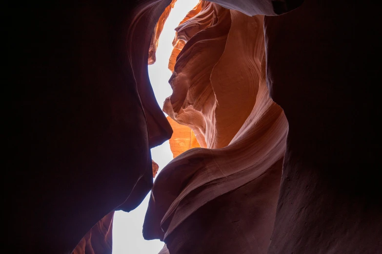 a close up of a rock formation in a canyon, pexels contest winner, art nouveau, antelope canyon, portrait of tall, brown, instagram post