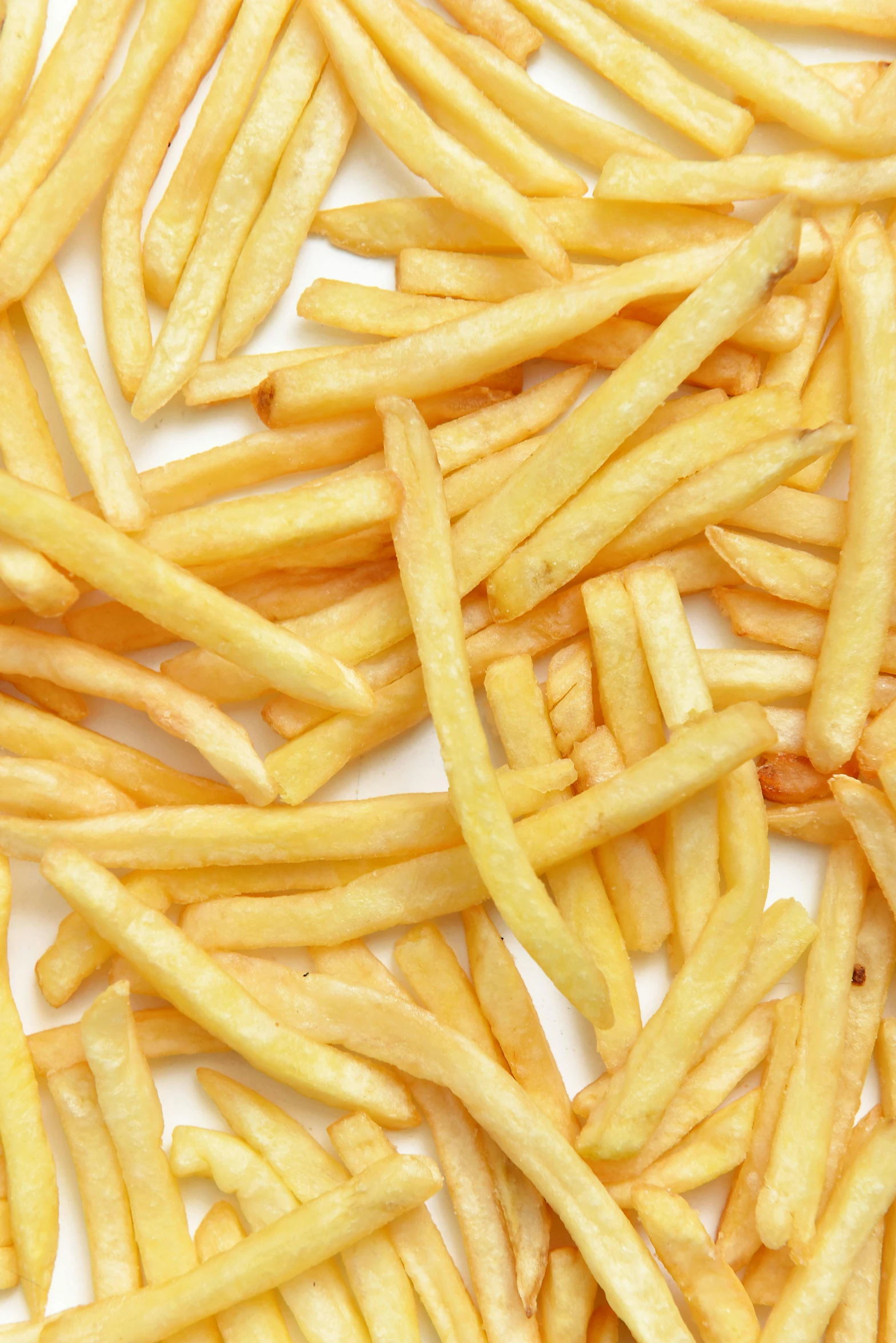 a pile of french fries on a white surface, an album cover, pexels, hyperdetail, 64x64, frying nails, stripes